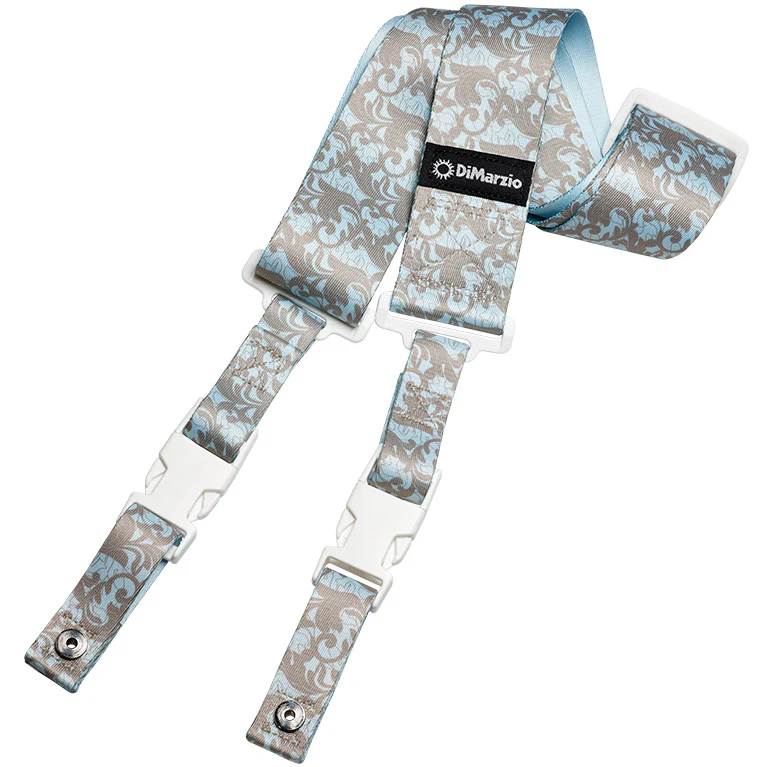 DIMARZIO DD2253S UTOPIA CLIPLOCK EXTRA SHORT CORREA GUITARRA AZUL PLATEADA