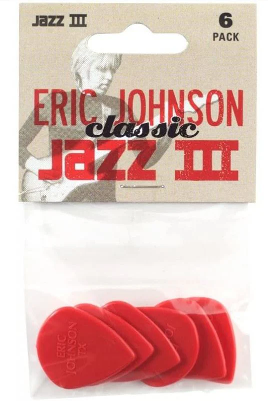 DUNLOP 47PEJ-3N JAZZ III CLASSIC PACK 6 PUAS ERIC JOHNSON SIGNATURE - Image 3
