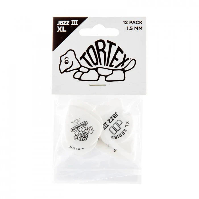 DUNLOP 498P150 TORTEX JAZZ III XL PACK 12 PUAS 1.5MM - Image 4