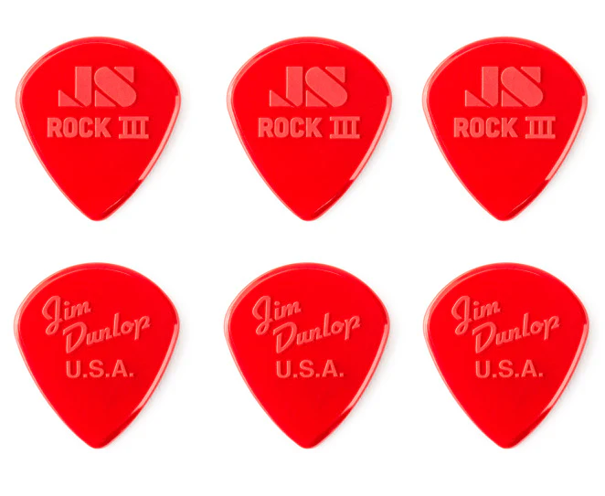 DUNLOP 570P138 ROCK III NYLON CUSTOM JAZZ III PACK 6 PUAS