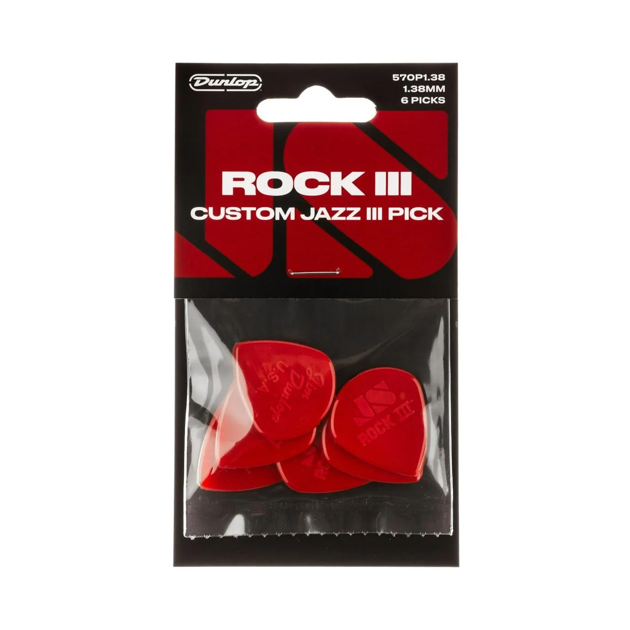 DUNLOP 570P138 ROCK III NYLON CUSTOM JAZZ III PACK 6 PUAS - Image 5