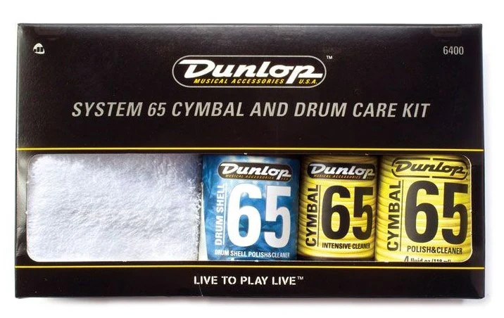 DUNLOP 6400 CYMBAL DRUM KIT LIMPIADOR PLATOS 6422 + LIMPIADOR BATERIA 6444 + PULIDOR + GUANTE - Image 2