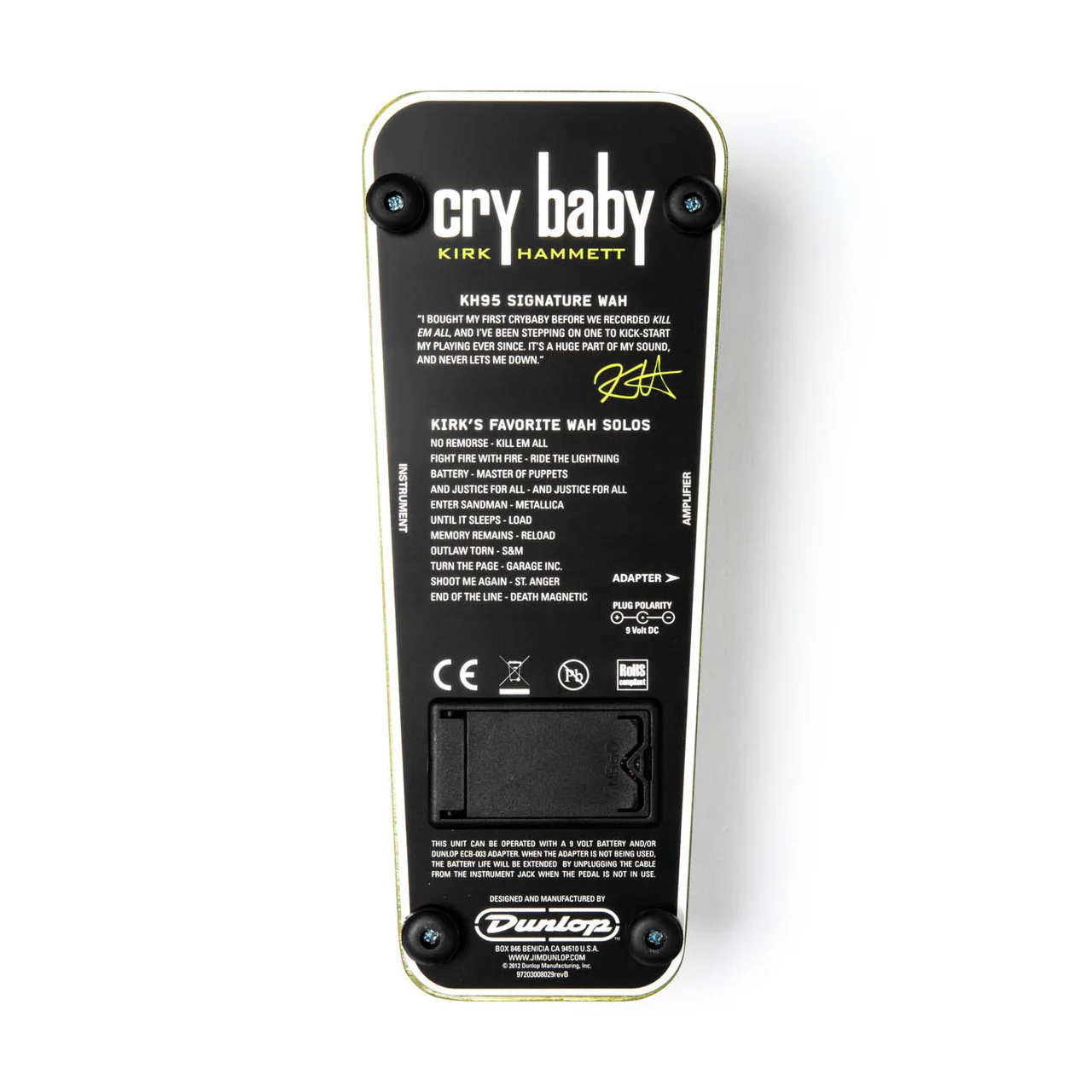 DUNLOP KH95 PEDAL CRYBABY WAH SIGNATURE KIRK HAMMETT - Image 15