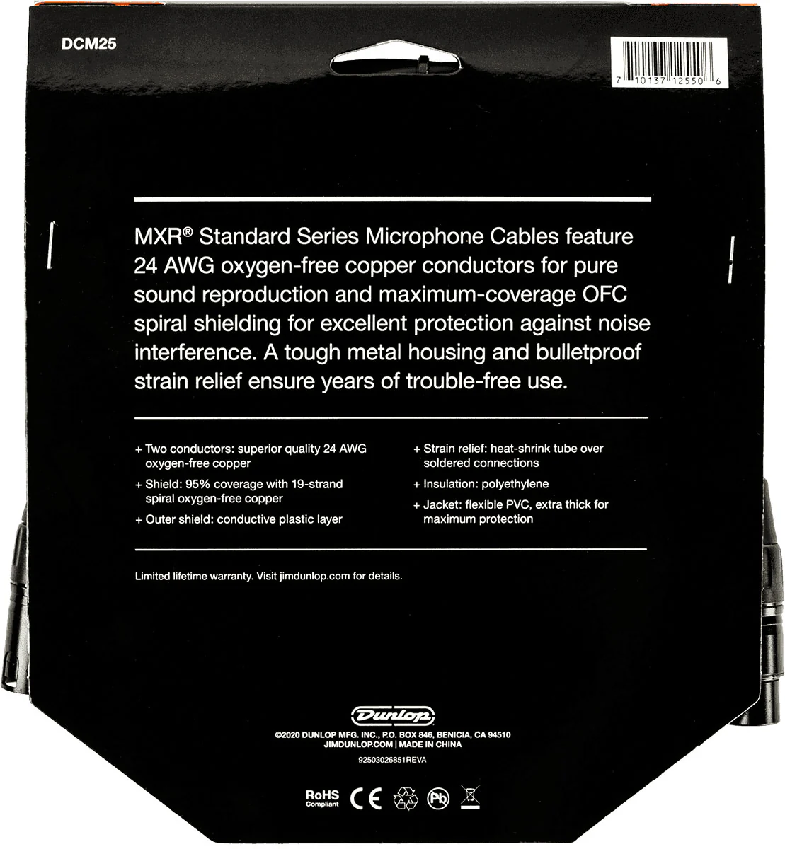DUNLOP MXR DCM25 CABLE MICROFONO XLR XLR 7.6 METROS - Image 5