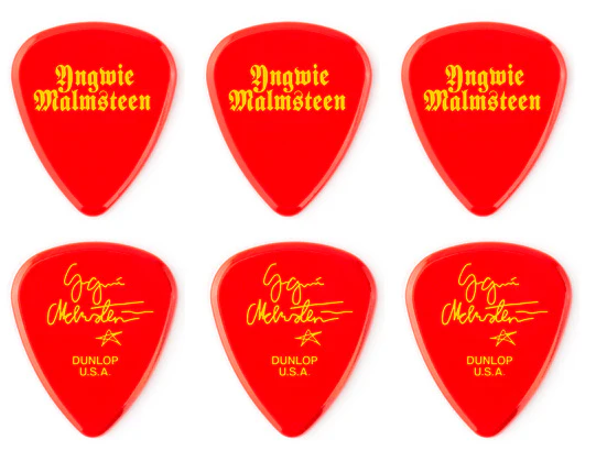DUNLOP YJMP02RD YNGWIE MALMSTEEN DELRIN PACK 6 PUAS 2MM ROJAS