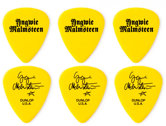 DUNLOP YJMP03YL YNGWIE MALMSTEEN DELRIN PACK 6 PUAS 1.14MM AMARILLAS