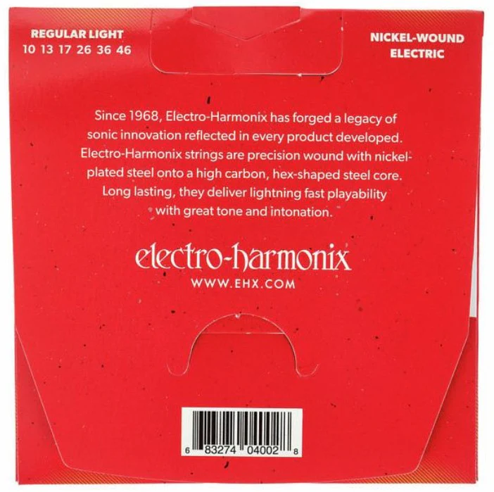 ELECTRO HARMONIX NICKEL 10 REGULAR LIGHT JUEGO CUERDAS GUITARRA ELECTRICA 010-046 - Image 2