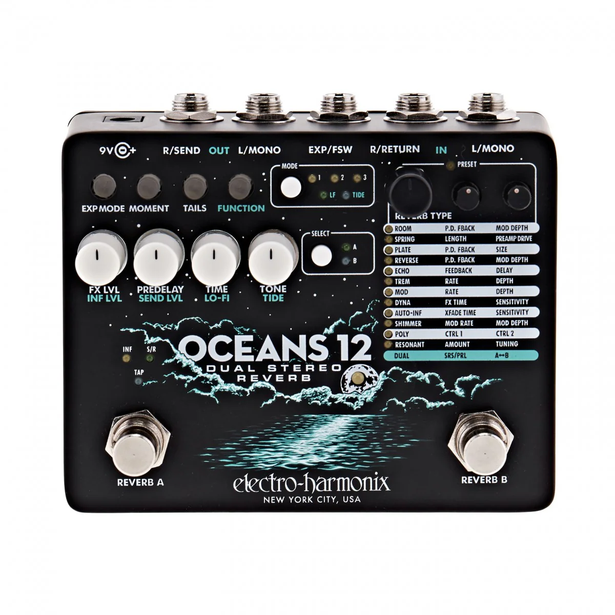 ELECTRO HARMONIX OCEANS 12 PEDAL REVERB - Image 15