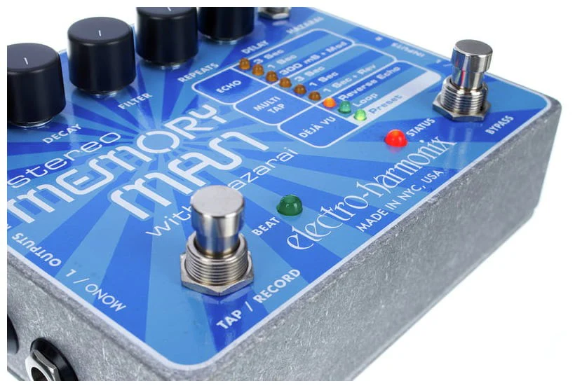 ELECTRO HARMONIX STEREO MEMORY MAN WITH HAZARAI PEDAL DELAY LOOPER - Image 10