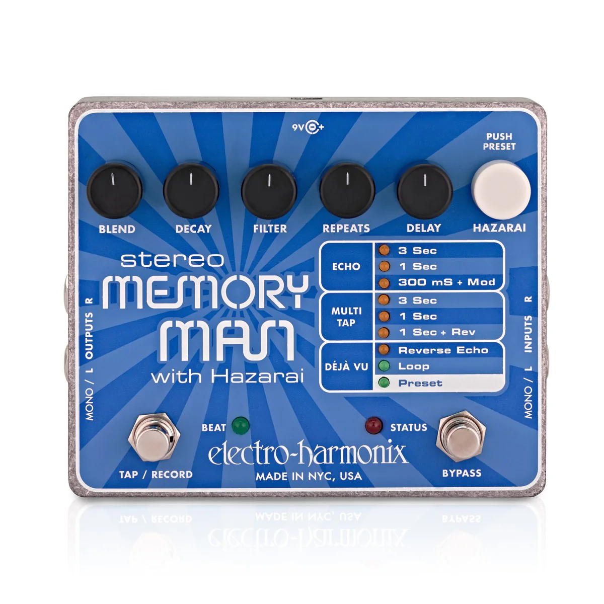 ELECTRO HARMONIX STEREO MEMORY MAN WITH HAZARAI PEDAL DELAY LOOPER - Image 12