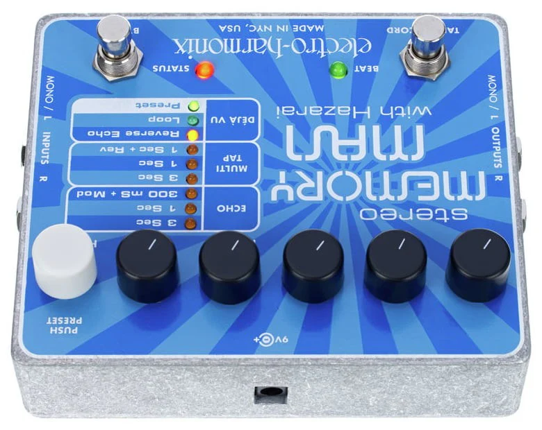 ELECTRO HARMONIX STEREO MEMORY MAN WITH HAZARAI PEDAL DELAY LOOPER - Image 6