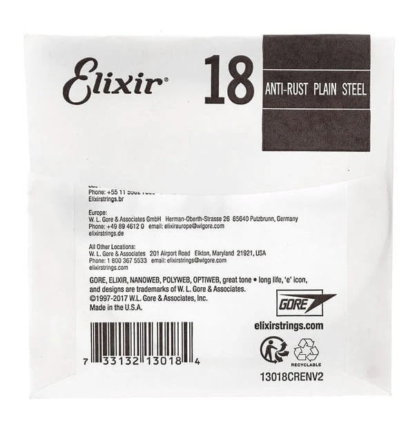 ELIXIR 018 ANTI RUST CUERDA GUITARRA ELECTRICA O ACUSTICA PLANA - Image 2