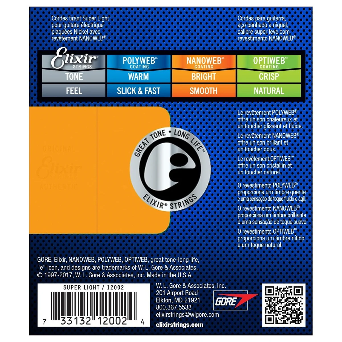 ELIXIR 12002 NANOWEB SUPER LIGHT JUEGO CUERDAS GUITARRA ELECTRICA 009-042 - Image 2