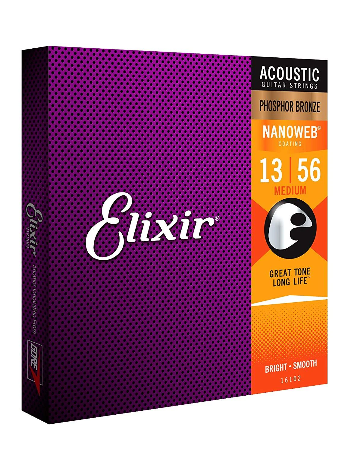 ELIXIR 16102 NANOWEB PHOSPOR BRONZE MEDIUM JUEGO CUERDAS GUITARRA ACUSTICA 013-056 - Image 3