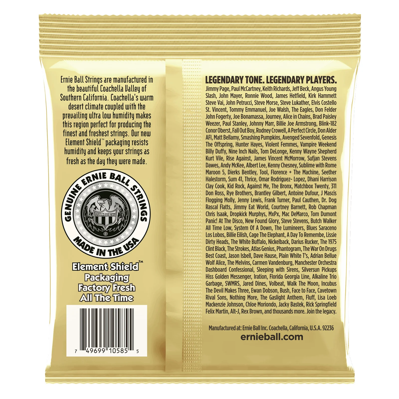 ERNIE BALL 2007 EARTHWOOD BRONZE LIGHT JUEGO CUERDAS GUITARRA ACUSTICA 011.5-054 - Image 2