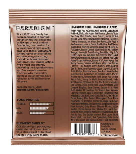 ERNIE BALL 2076 PARADIGM MED LIGHT PHOSPHOR BRONZE JUEGO CUERDAS GUITARRA ACUSTICA 012-054 - Image 2