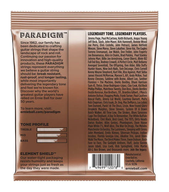 ERNIE BALL 2078 PARADIGM LIGHT PHOSPHOR BRONZE JUEGO CUERDAS GUITARRA ACUSTICA 011-052 - Image 2