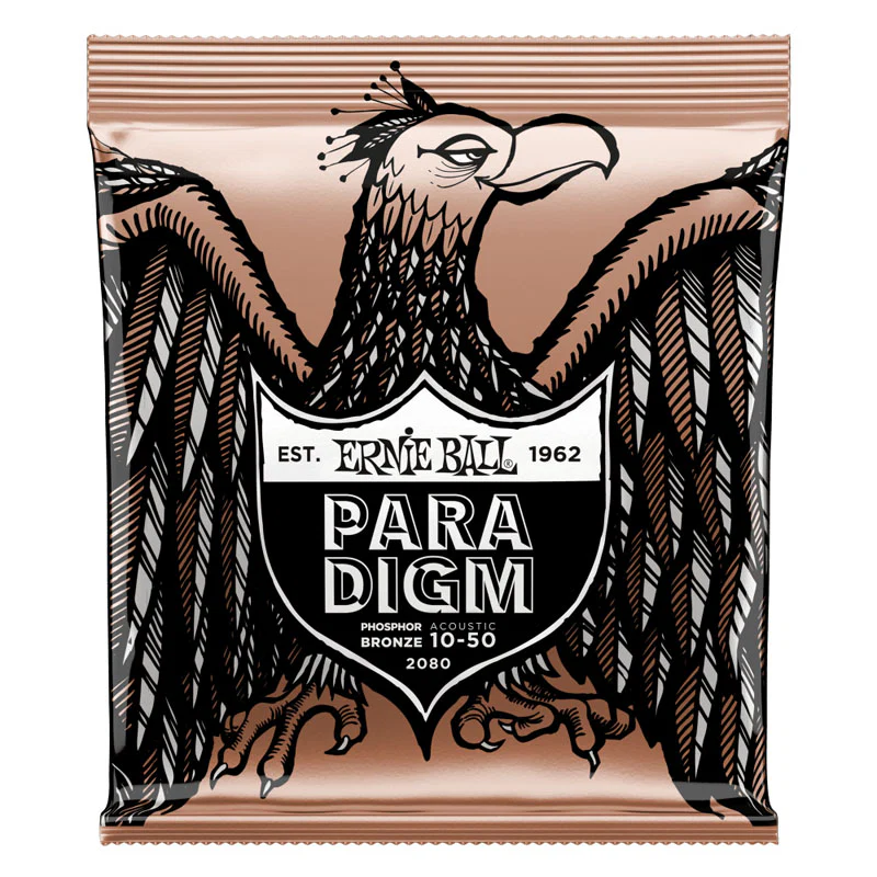ERNIE BALL 2080 PARADIGM EX LIGHT PHOSPHOR BRONZE JUEGO CUERDAS GUITARRA ACUSTICA 010-050