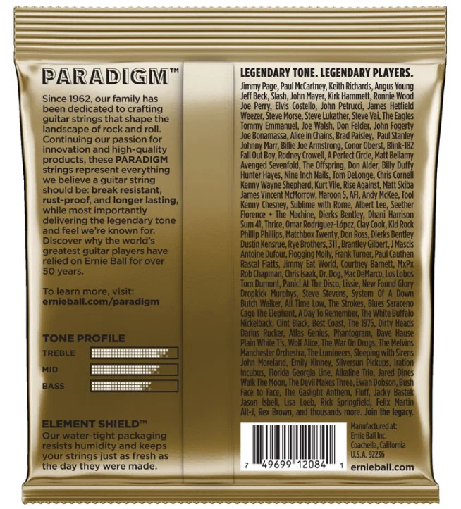 ERNIE BALL 2084 PARADIGM MEDIUM 80/20 BRONZE JUEGO CUERDAS GUITARRA ACUSTICA 013-056 - Image 2