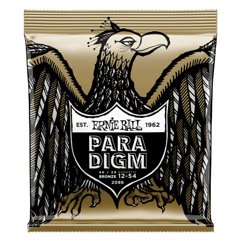 ERNIE BALL 2086 PARADIGM MED LIGHT 80/20 BRONZE JUEGO CUERDAS GUITARRA ACUSTICA 012-054