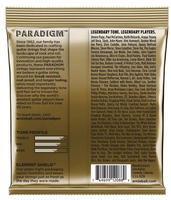 ERNIE BALL 2090 PARADIGM EX LIGHT 80/20 BRONZE JUEGO CUERDAS GUITARRA ACUSTICA 010-050 - Image 2