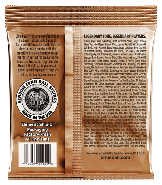 ERNIE BALL 2151 EARTHWOOD PHOSPOR BRONZE JUEGO CUERDAS GUITARRA ACUSTICA 010-052 - Image 2