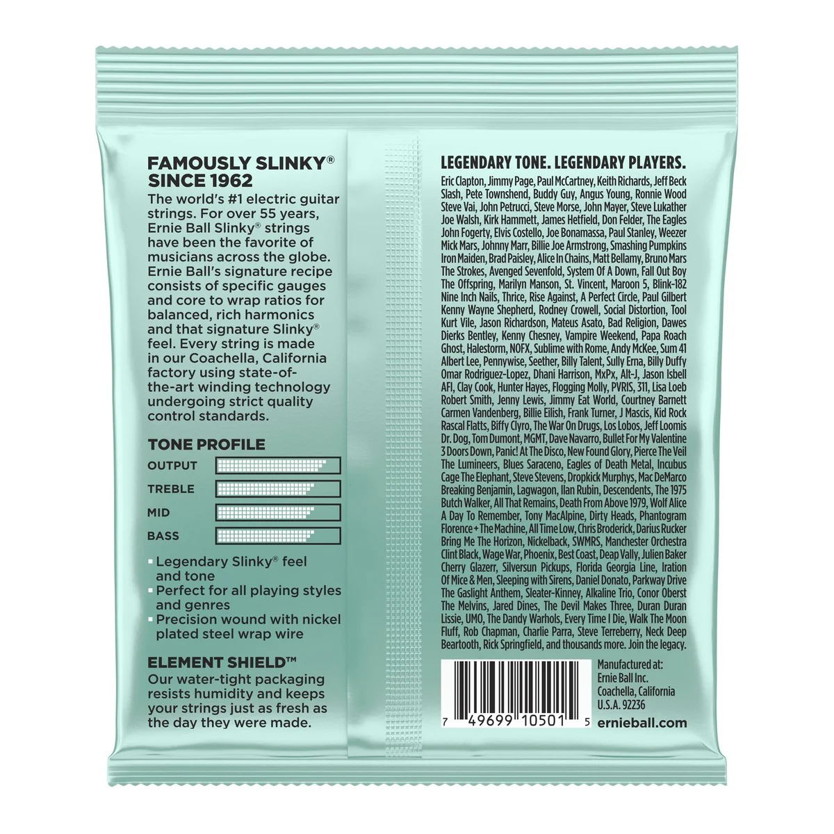 ERNIE BALL 2211 SLINKY MONDO JUEGO CUERDAS ELECTRICA 0105-052 - Image 2