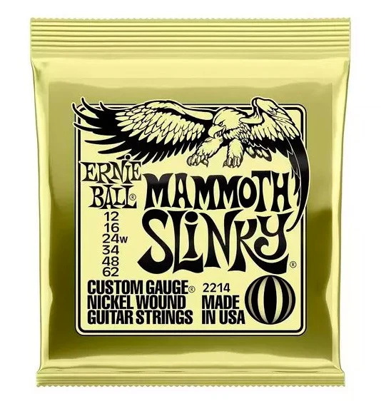ERNIE BALL 2214 MAMMOTH SLINKY JUEGO CUERDAS GUITARRA ELECTRICA 012-062