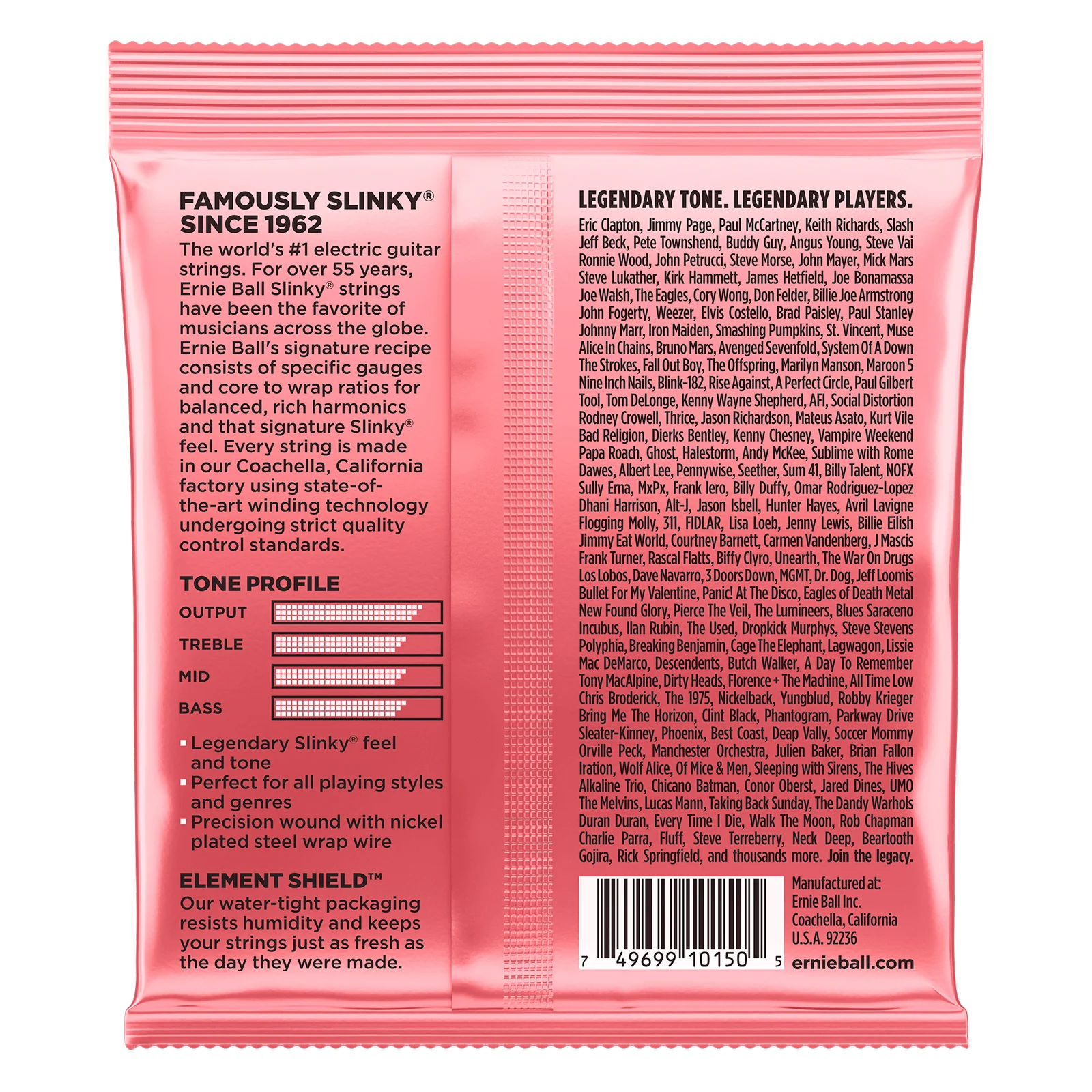 ERNIE BALL 2217 SLINKY ZIPPY JUEGO CUERDAS GUITARRA ELECTRICA 007-036 - Image 2