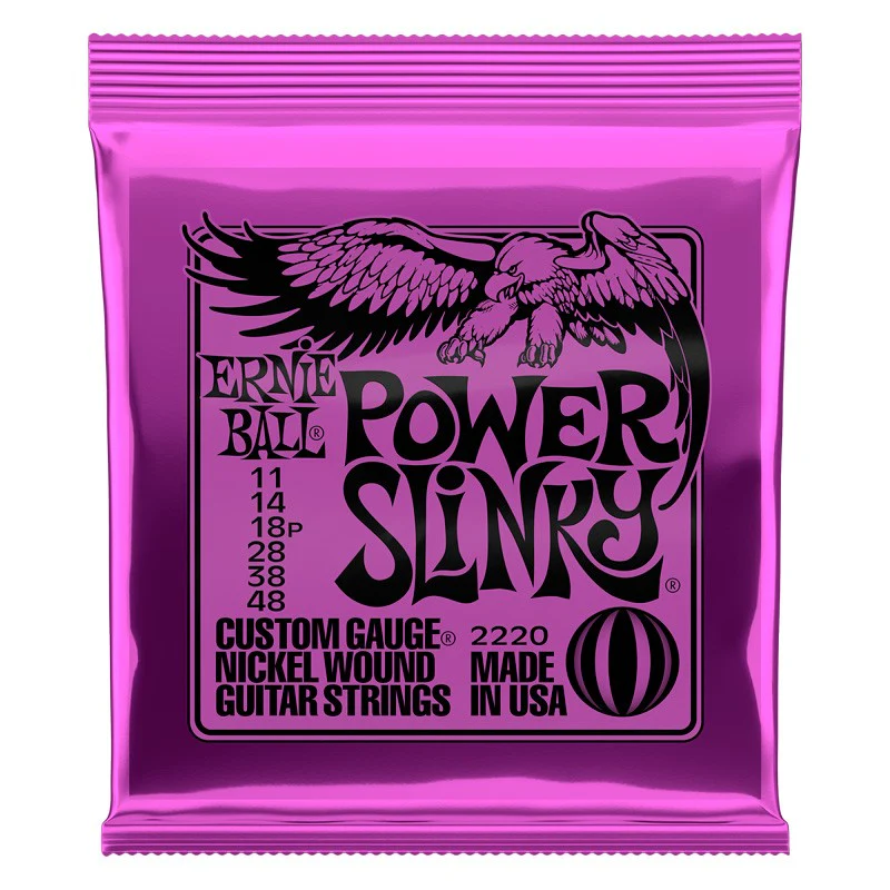 ERNIE BALL 2220 POWER SLINKY VIOLETA JUEGO CUERDAS ELECTRICA 011-048