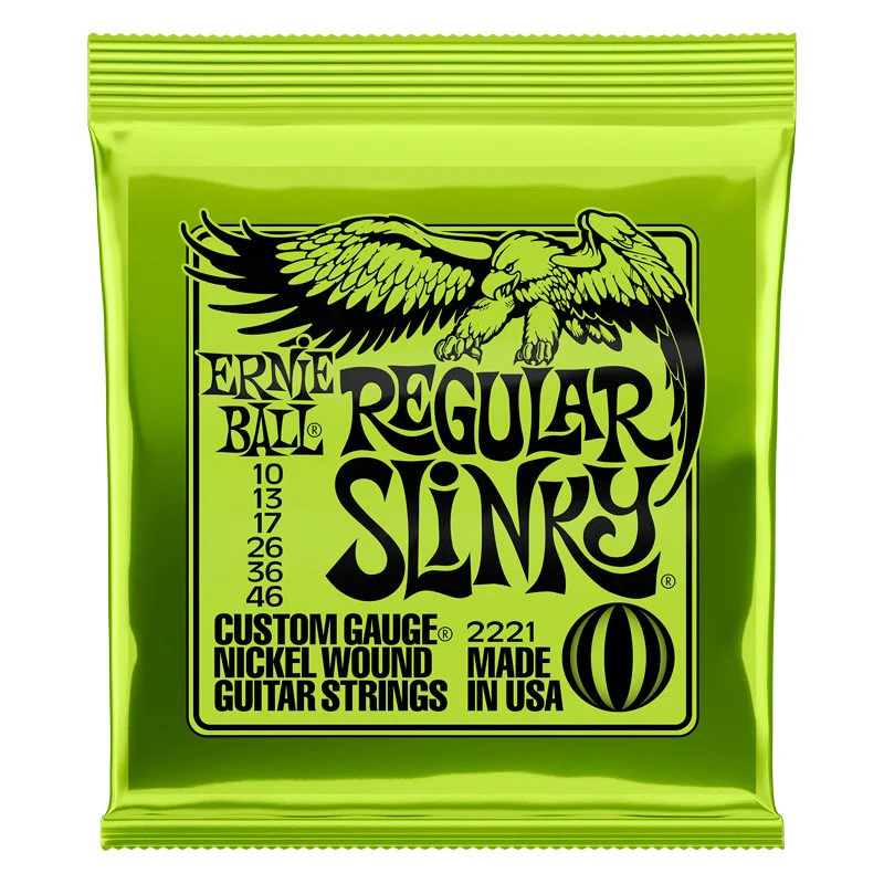 ERNIE BALL 2221 NICKEL ENTORCHADAS REG SLINKY JUEGO CUERDAS ELECTRICA 010-046