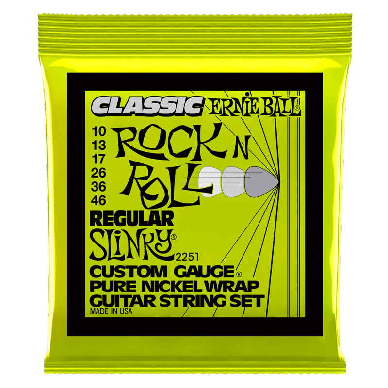 ERNIE BALL 2251 REGULAR SLINKY CLASSIC ROCK AND ROLL JUEGO CUERDAS GUITARRA ELECTRICA 010-046