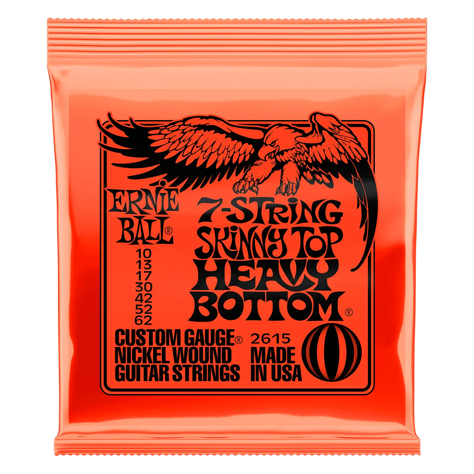 ERNIE BALL 2615 SLINKY SKINNY TOP HEAVY BOTTOM JUEGO CUERDAS GUITARRA ELECTRICA 7 CUERDAS 010-062