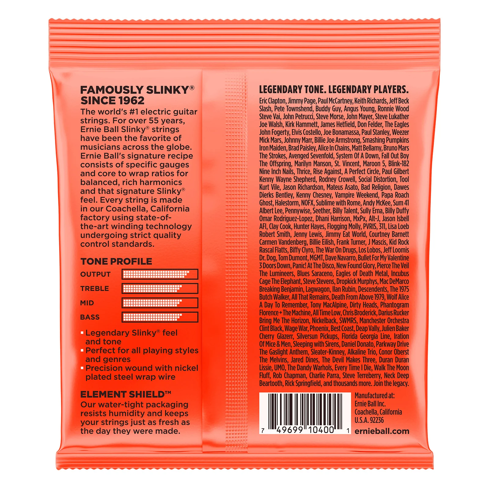 ERNIE BALL 2615 SLINKY SKINNY TOP HEAVY BOTTOM JUEGO CUERDAS GUITARRA ELECTRICA 7 CUERDAS 010-062 - Image 2