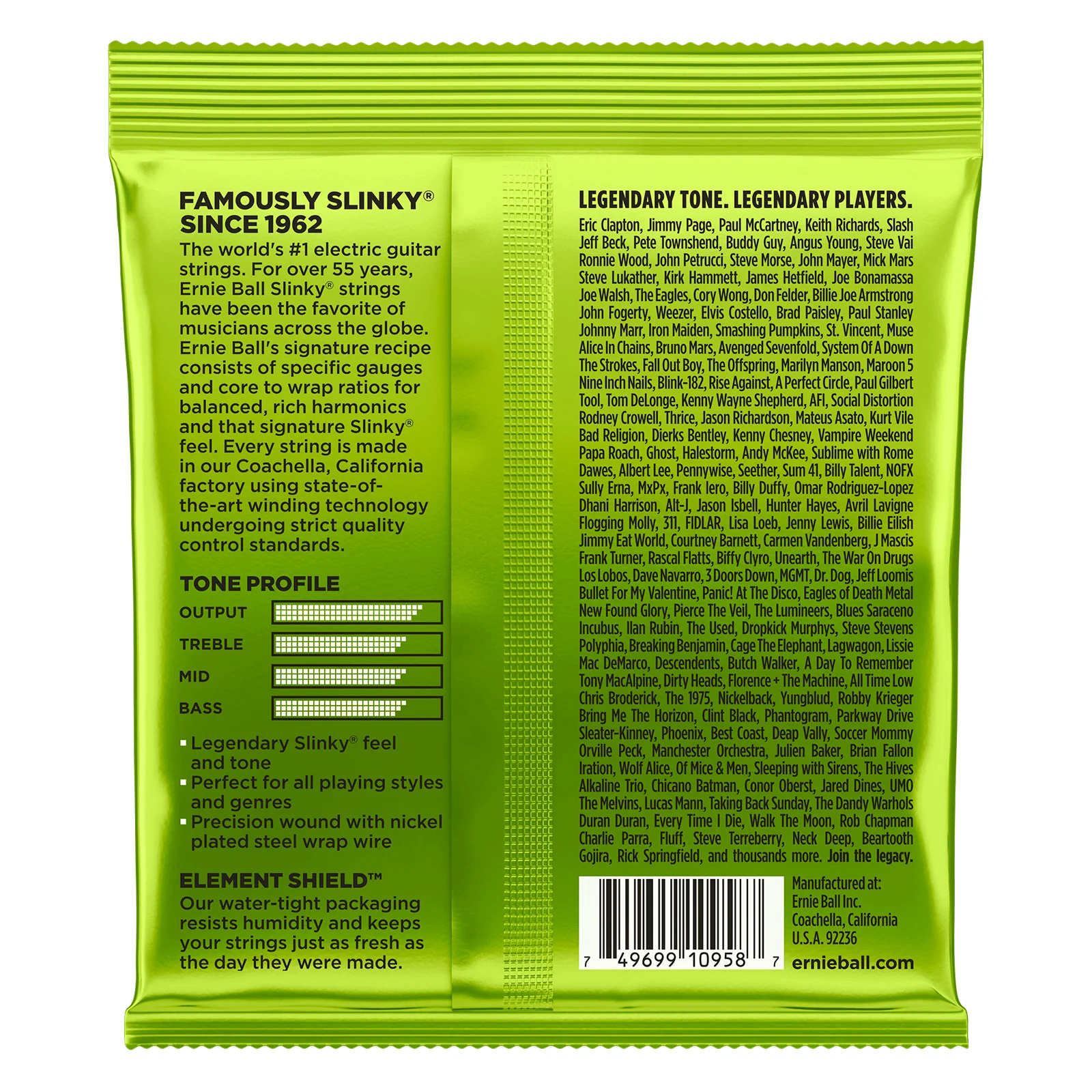 ERNIE BALL 2629 SLINKY  JUEGO CUERDAS GUITARRA ELECTRICA 8 CUERDAS 010-074 - Image 2