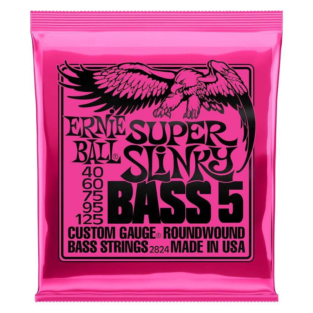 ERNIE BALL 2824 SLINKY ROUND JUEGO 5 CUERDAS BAJO 040-125