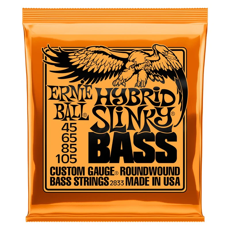 ERNIE BALL 2833 SLINKY ENTORCHADO REDONDO HYBRID JUEGO CUERDAS BAJO 045-105