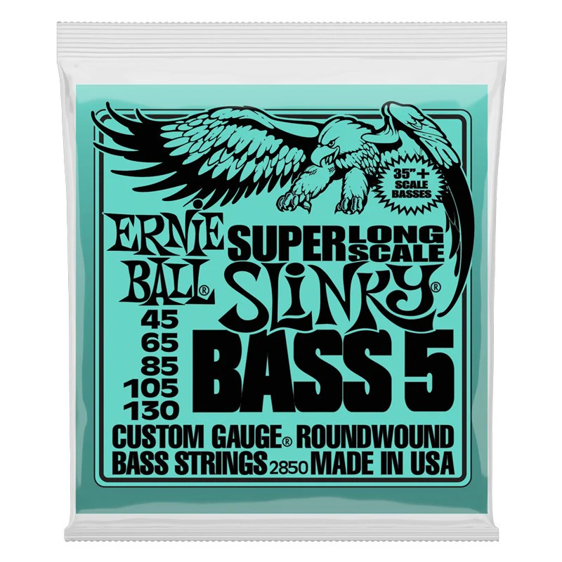 ERNIE BALL 2850 SLINKY ESCALA LARGA JUEGO 5 CUERDAS BAJO 045-130
