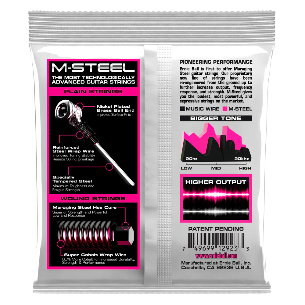 ERNIE BALL 2923 SLINKY M-STEEL JUEGO DE CUERDAS GUITARRA ELECTRICA 009-042 - Image 2