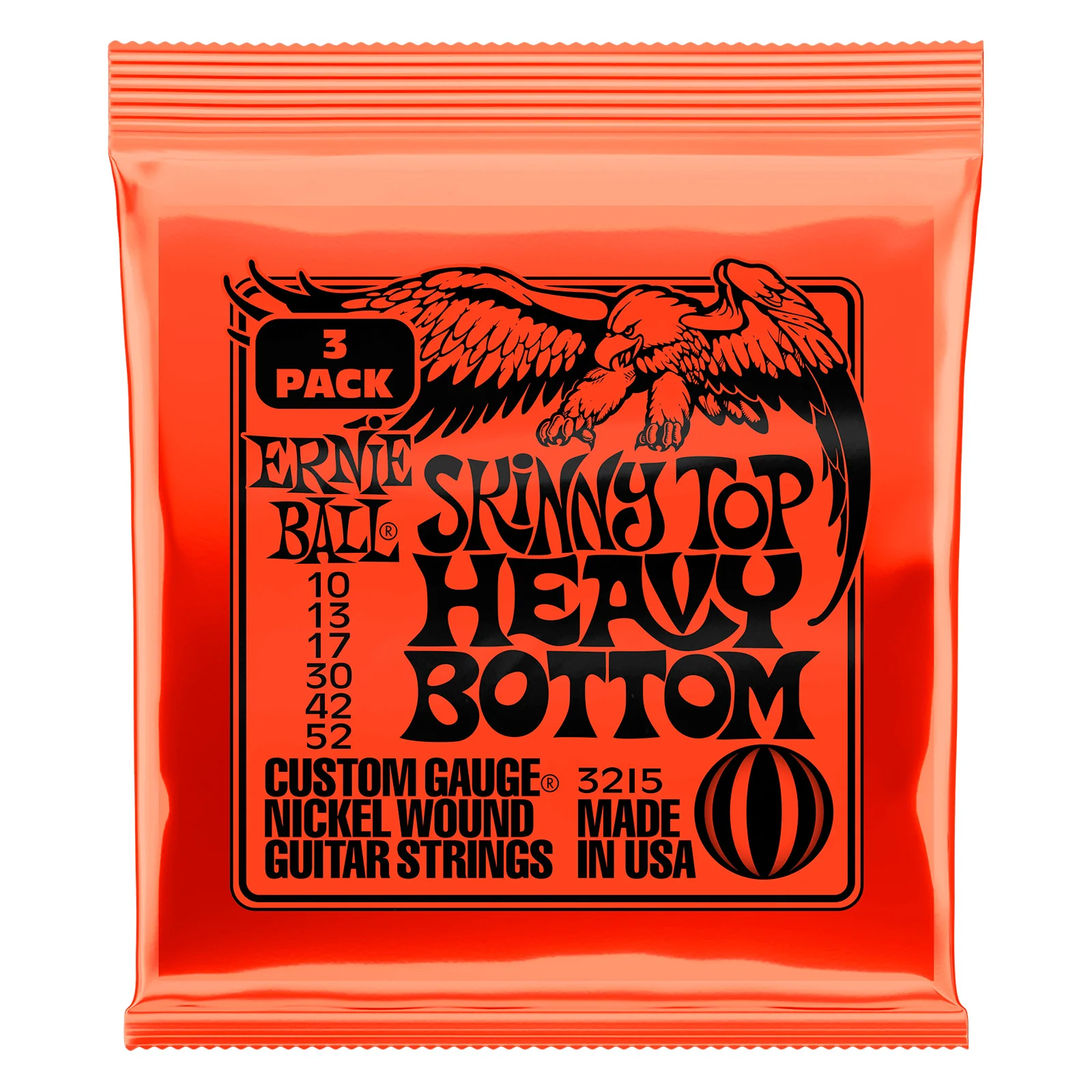 ERNIE BALL 3215 SLINKY TOP HEAVY BOTTOM PACK 3 JUEGOS CUERDAS GUITARRA ELECTRICA 010-052