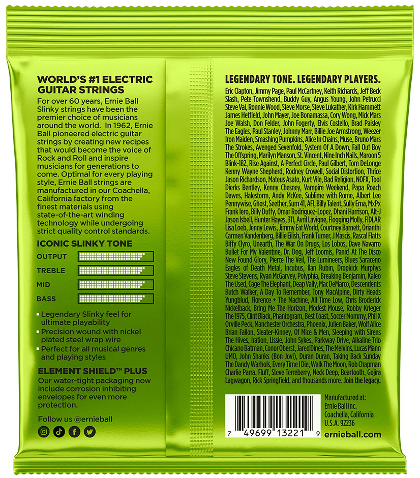 ERNIE BALL 3221 NICKEL ENTORCHADAS REG SLINKY PACK 3 JUEGOS CUERDAS ELECTRICA 010-046 - Image 2