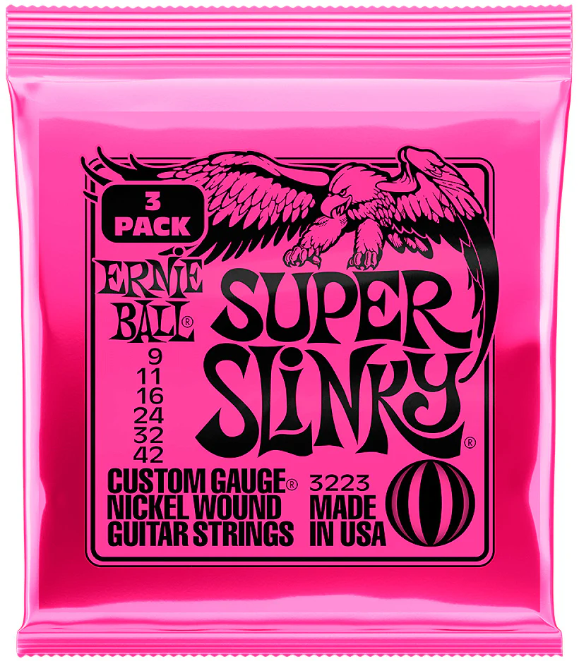 ERNIE BALL 3223 NICKEL ENTORCHADAS SUPER SLINKY PACK 3 JUEGOS CUERDAS ELECTRICA 009-042