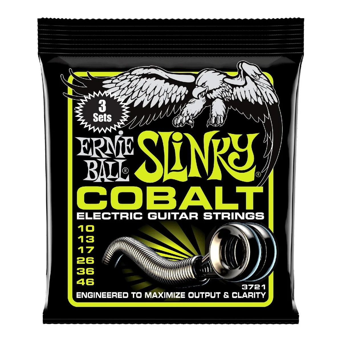 ERNIE BALL 3721 SLINKY COBALT PACK 3 JUEGOS CUERDAS GUITARRA ELECTRICA 010-046 - Image 3