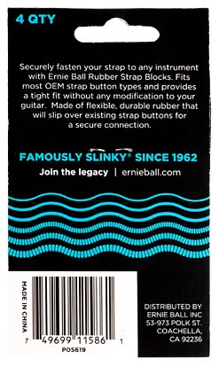 ERNIE BALL 5619 STRAP BLOCK 4 ENGANCHES CORREA AZUL - Image 3