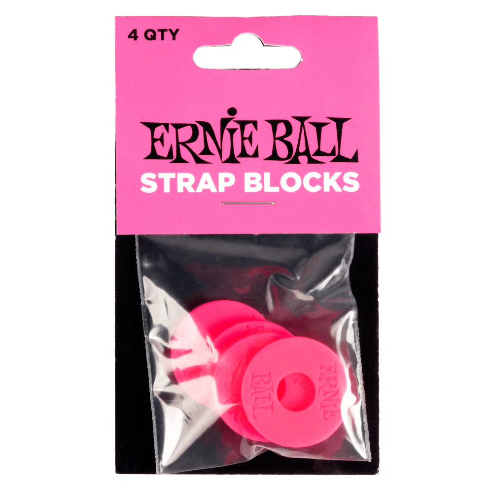 ERNIE BALL 5623 STRAP BLOCK 4 ENGANCHES CORREA ROSA