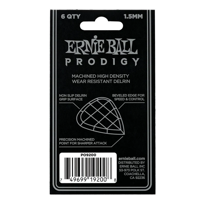 ERNIE BALL 9200 BOLSA DE 6 PUAS MINI PRODIGY 1.5MM NEGRAS - Image 3