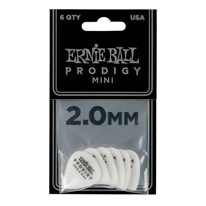 ERNIE BALL 9203 BOLSA DE 6 PUAS MINI PRODIGY 2MM BLANCAS - Image 2