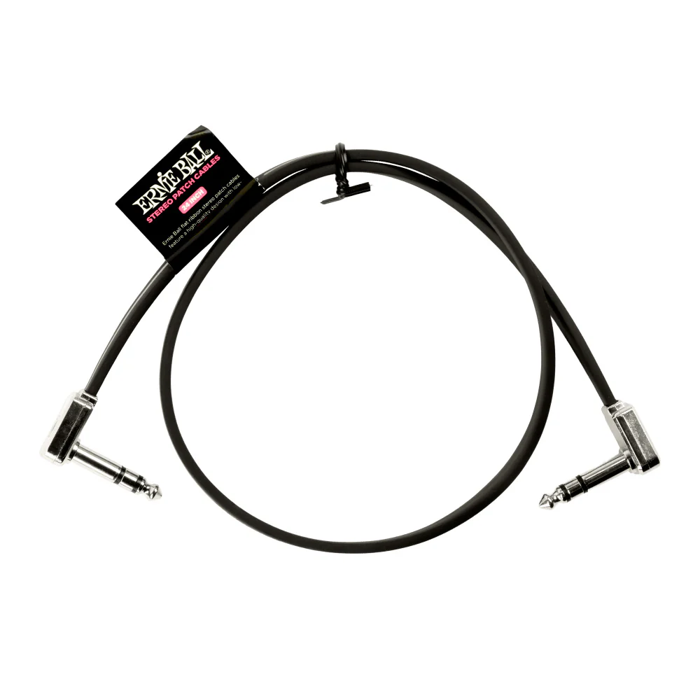 ERNIE BALL EB6410 FLAT RIBBON CABLE PATCH JACK ESTEREO TRS 60 CM NEGRO