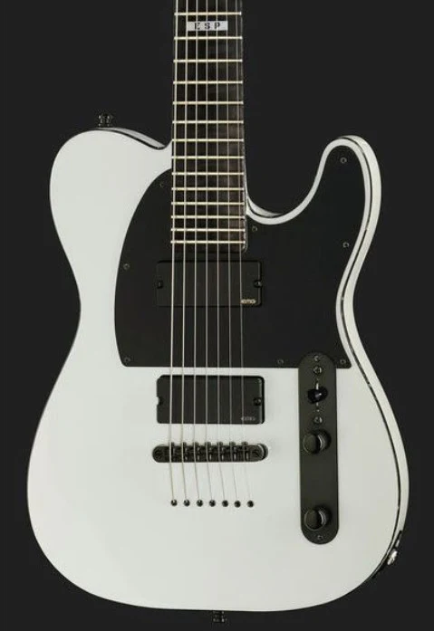 ESP E-II T-B7 BARITONE SW GUITARRA ELECTRICA 7 CUERDAS SNOW WHITE - Image 5