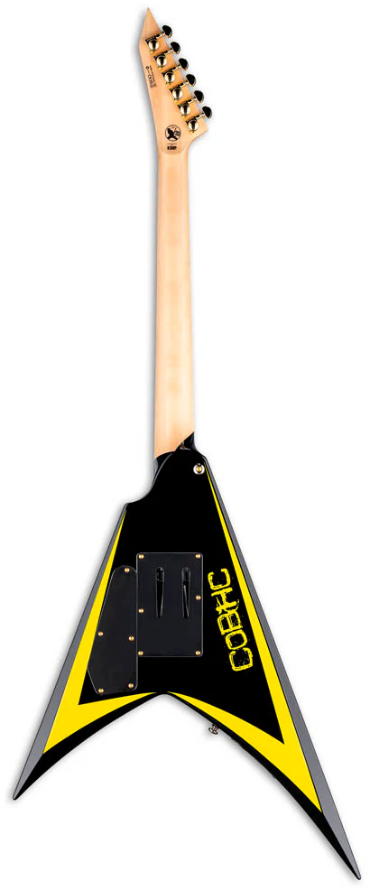 ESP LTD ARROWHEAD SE ALEXI LAIHO GUITARRA ELECTRICA NEGRA CON RAYAS AMARILLAS - Image 2